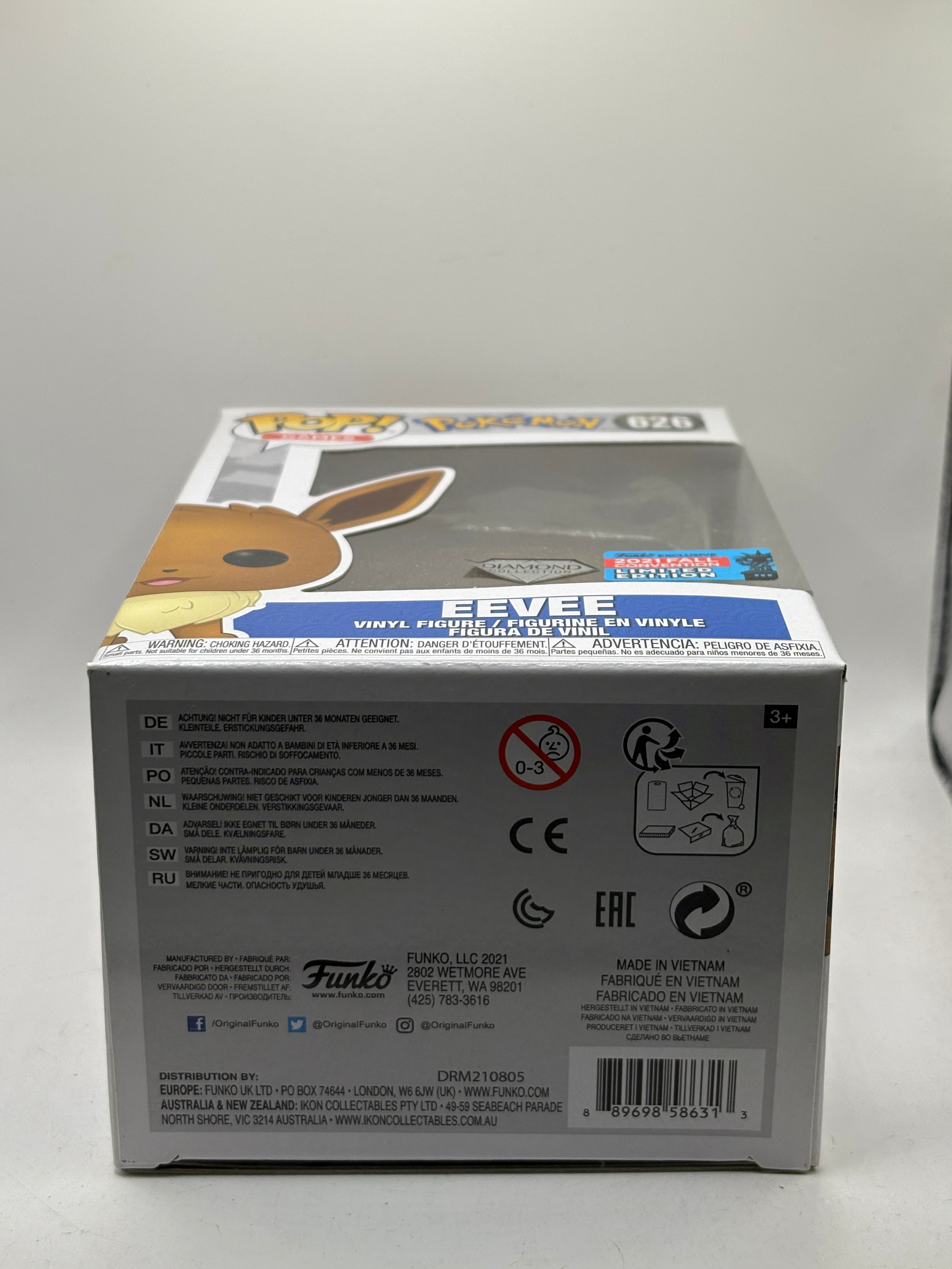 Funko POP! Games Pokemon #626 Eevee Diamond 2021 Fall Con FRENLY BRICKS - Open 7 Days